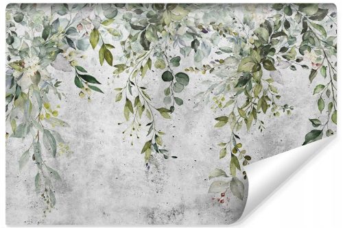 Zidna slika za dnevnu sobu Delicate LEAVES Concrete Wall Abstraction 368x254