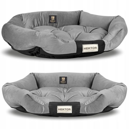 DOGtor SLEEP Deluxe Oval legowisko za pse u nijansama sive 75 cm x 50 cm