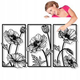 AŽUR SLIKA ZIDNA DEKORACIJA CVIJEĆE MAKOVI DNEVNI BORAVAK