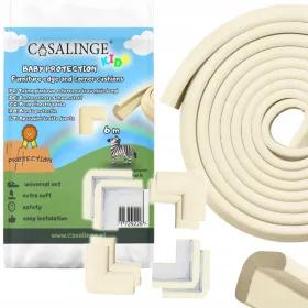   Set zaštita za kutove i rubove CASALINGE namještaja, 6 metara, bež, 9 komada