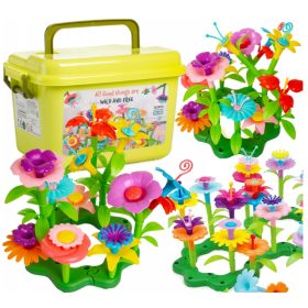    VELIKI SET BLOKOVA CVIJEĆA XXXXL GRAĐEVINA CVIJEĆNI VRT 135 ELEMENATA