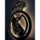 FC Real Madrid 3D LED noćna svjetiljka s drvenom slikom nogometnog grba XL poklon