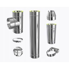   DIMNJAK SA DVOSTIJENKOM, IZOLIRAN, promjer 150, OTPORAN NA TOPLINU, 2m