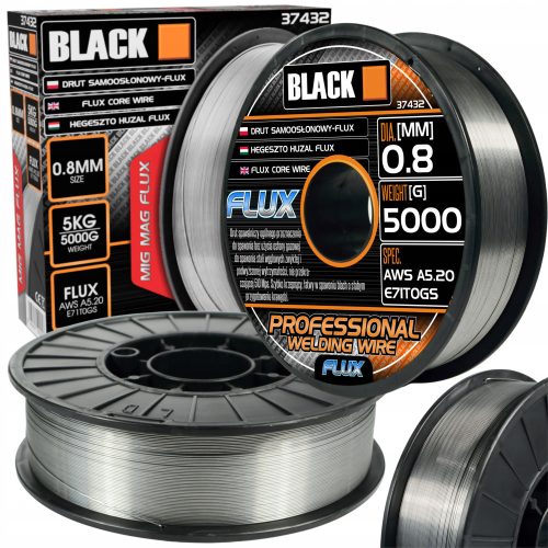 DRUT ZA VARENJE SAMOZAŠTIĆENA 0,8MM 5KG FLUX CRNA