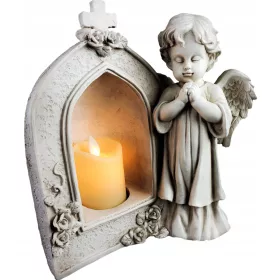   SVJETLEĆI ANĐEO KAPELA SA SVIJEĆOM SVIJEĆA 26CM ULOŽAK ZA ANĐEO SVIJEĆU