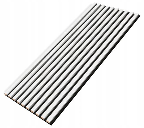 Lamele na filcu za unutarnje uređenje, dekorativne ploče na FILCTU, 10 komada, mat bijela, dimenzije 275cm x 46cm