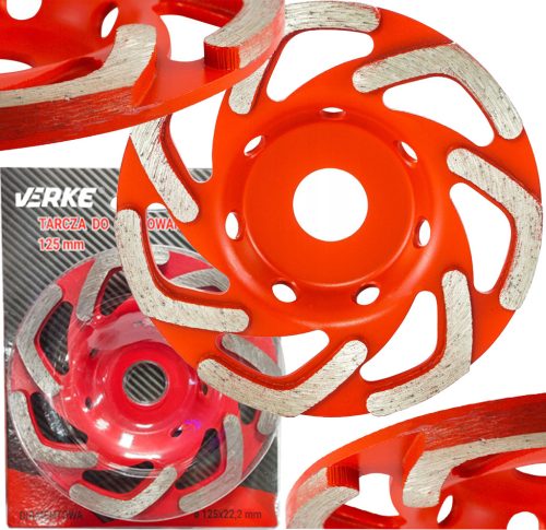 Tvrda dijamantna ploča za brušenje betona 125 mm L-shape Verke®