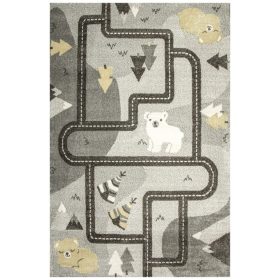   DJEČJI TEPIH 120x170 cm SA SIVIM MEDVJEDIMA NA PLANINSKIM ULICAMA