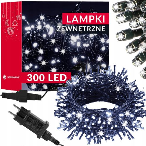 Springos vanjske svjetiljke za božićno drvce 300 LED 17,5m