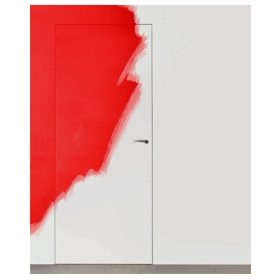   Stoldrew vrata na šarke 80 cm ALUMINIJSKA skrivena vrata s bijelim dovratnikom 80 cm lijevo otvaranje prema van