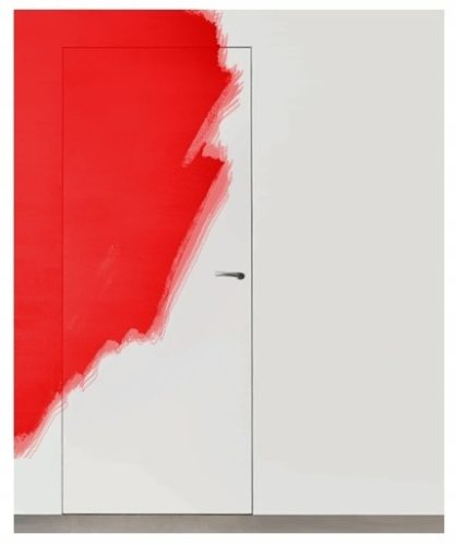 Stoldrew vrata na šarke 80 cm ALUMINIJSKA skrivena vrata s bijelim dovratnikom 80 cm lijevo otvaranje prema van