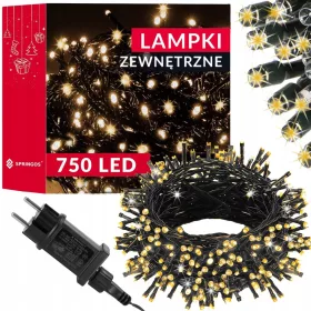 Lampice za vanjsko božićno drvce 750 LED 40m