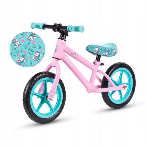  Kidwell MUNDO 12" bicikl za ravnotežu, roza, tirkizna