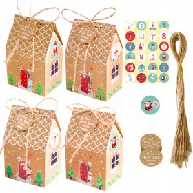  ADVENTSKI KALENDAR DIY PAPIRNATE VREĆICE NALJEPNICE