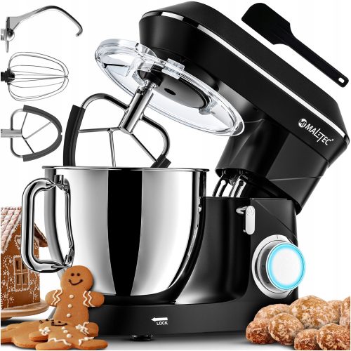 MalTecChef 2200 W planetarni mikser za pripremu hrane crni