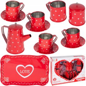   ZABAVA ZA DJECU: Set za čaj MalPlay 106603 s crvenim filižankama i srcima