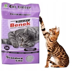Super Benek Lavanda 25L Ljubičasti pijesak za mačke