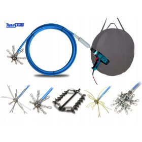   TURBOSPINER za čišćenje vrlo tvrde čađe s 5 glava, PUNA VRATILA, 12 metara