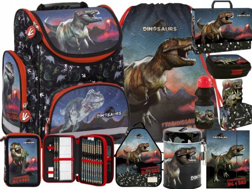 kolska torba s dinosaurima i pernicom 10 elemenata Derform