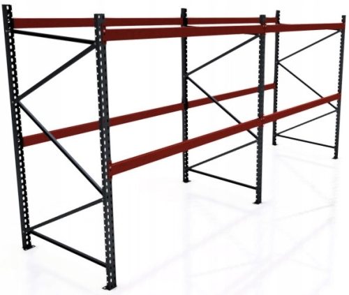 Metalni skladišni regal za paletiranje 200 x 380 x 110 cm