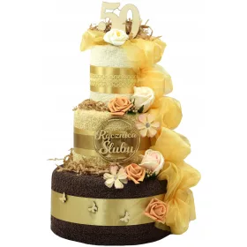 Ručno izrađena Torta od Ručnika za 50. Rođendan