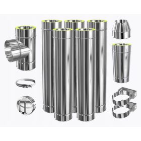   DIMNJAK DVOSTIJENKI, IZOLIRAN, promjer 160, OTPORAN NA TOPLINU, 6m