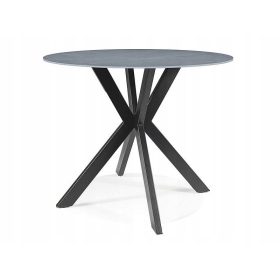    Okrugli stol za dnevni boravak TALIA 90, efekt sivi mramor/crni Signal