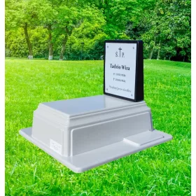 Plastični nadgrobni spomenik, jeftin spomenik s pločom