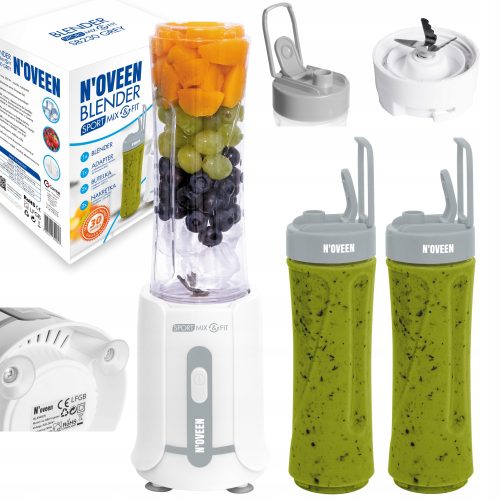 N'OVEEN SB230 Blender Sport Mix & Fit s Posudom od 300 W, Bijeli