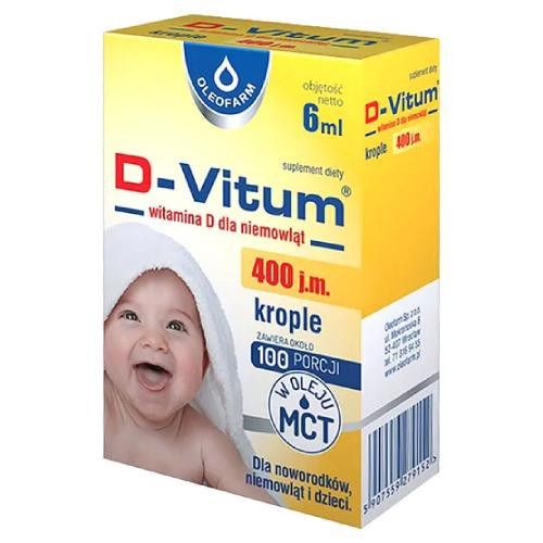 Dječji dodatak prehrani Oleofarm D-VITUM kapi 6 ml, bez okusa