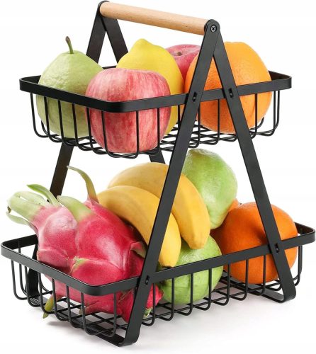 Metalna košara za voće FRUT - Elegantni 2-katni organizator