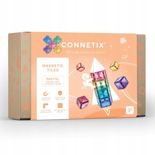  Connetix magnetni blokovi Connetix magnetni blokovi - Pastel Square Pakiranje 40 kom. 40 kom.