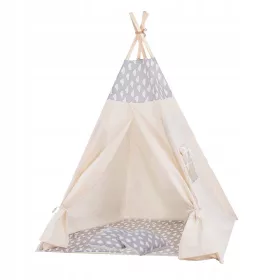   Dječji šator za igru - Šator za djecu tipi wigwam kuća XXL 160x120x100 cm + podloga za jastuk