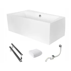   Besco Infinity luksuzna asimetrična akrilna kada s odvodom u sredini, 150 x 90 cm