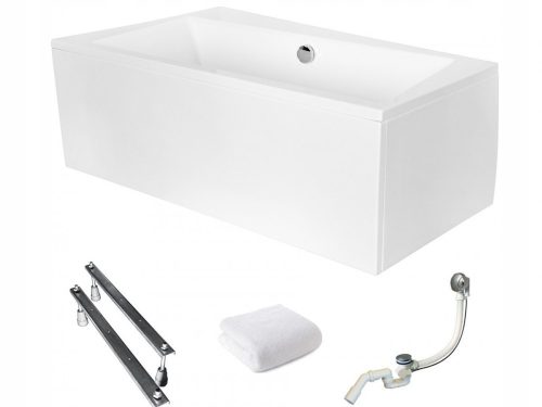 Besco Infinity luksuzna asimetrična akrilna kada s odvodom u sredini, 150 x 90 cm
