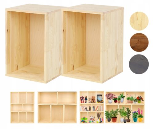Moderni drveni regal RS6 | 45x30x30 cm | Prirodno - Kupite sada na Allegro.hr za 139,00 kn - 2XDrveni regal RS6 /45x30x30 cm/ Prirodni (14469319870). Allegro.hr - Radost kupovine i sigurnost uz Progra