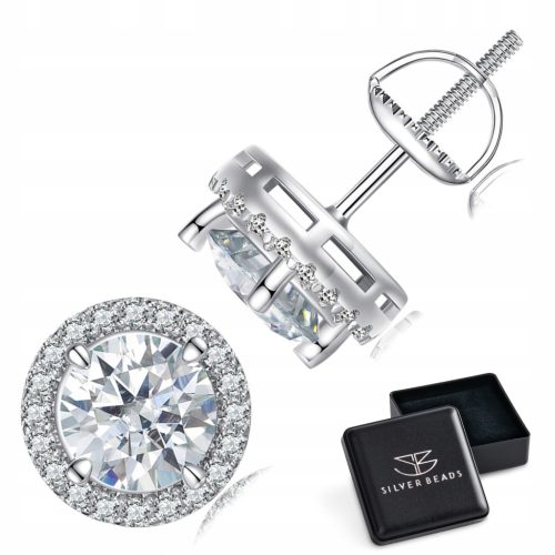 Srebrne Moissanity naušnice 1.0ct 925 srebrni nitni za elegantan i sofisticiran izgled. Ove prekrasne naušnice su izrađene od srebra 925 i ukrašene Moissanitima visoke kvalitete. Moissanit je vrhunska
