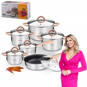   Set lonaca Konighoffer Faro COPPER, nehrđajući čelik, 12 kom.