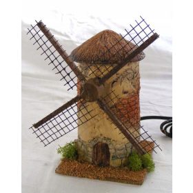    Prekrasan pokretni mlin za ukrašavanje jaslica visine 19 cm