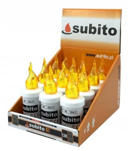 LED svijeća Subito S5 za znicu - 12 komada