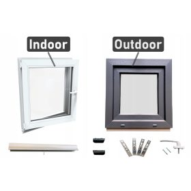 Topli antracit PVC prozor Lijevi 40x50 400x500 set