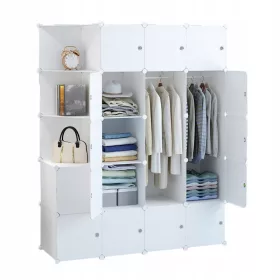   MODULARNI ORMAR S VJEŠALICOM 147 x 183 x 47 cm U BIJELOJ BOJI