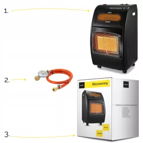   Yoer Gasso GH01BK 2u1 grijač 5700 W | UNP + električno grijanje