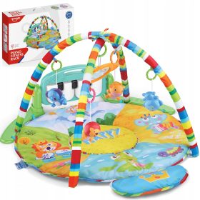    EDUKATIVNA PODLOGA SA KLAVIROM Interactive, grickalice, ogledalo, ŠARENI OKRUGLI