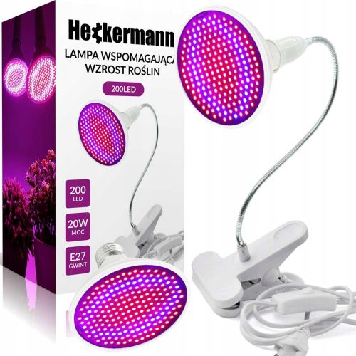 Grow Light for Indoor Plant Cultivation - Heckermann Home&Garden 20W LED Grow Lamp