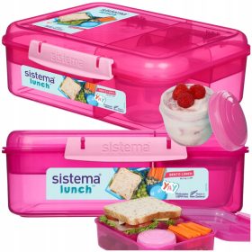 Lunch Box Sistema Bento 1650ml s pregradama za umake