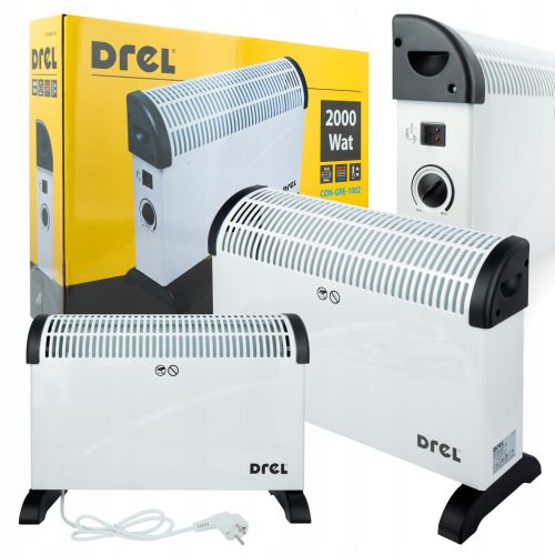 Električni konvektorski grijač DREL 2000 W s termostatom bijeli