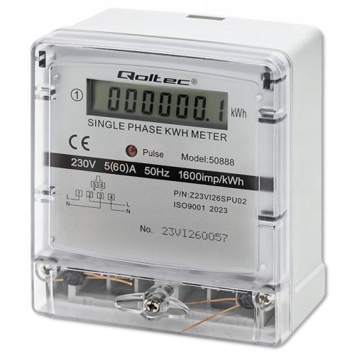 Qoltec Elektronički Mjerač Potrošnje Energije 230V LDC