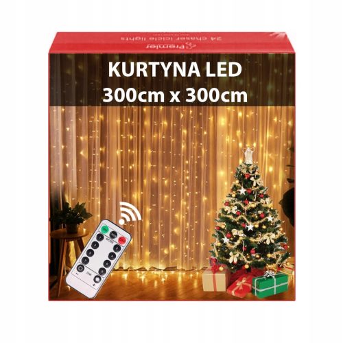  LED SVJETLESNA ZAVJESA 3X3M LED GIRLAND DEKORACIJA