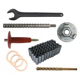    Set za montažu bušilice sa sidrima + alat za podešavanje + matica + vijak + ključ